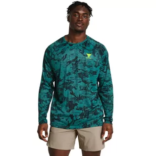Męski longsleeve treningowy Under Armour Project Rock Iso Tide Hybrid Jkt - zielony - UNDER ARMOUR - Koszulki sportowe męskie - miniaturka - grafika 1