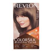 Farby do włosów i szampony koloryzujące - Revlon Colorsilk Beautiful Color farba do włosów Farba do włosów 59,1 ml + utleniacz 59,1 ml + odżywka 11,8 ml + rękawiczki W 50 Light Ash Brown - miniaturka - grafika 1