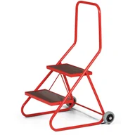 Drabiny - B2B Partner Przenośne schodki stalowe, 430 mm, 2 stopnie 1526 - miniaturka - grafika 1