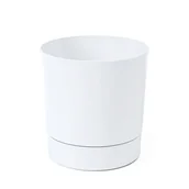 Donice - Donica z podstawką AURA 15,2 x 14,5 cm biały - miniaturka - grafika 1