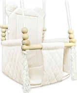 Place zabaw - Huśtawka Elior Szczebelkowa huśtawka dziecięca miś ecru - Brisa - miniaturka - grafika 1