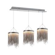 Lampy sufitowe - Milagro LAMPA wisząca CASCATA 3793 metalowa OPRAWA listwa LED 54W zwis sople glamour satyna - miniaturka - grafika 1