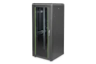 Tuning komputera - akcesoria - Digitus Szafa sieciowa stojąca Unique 19" 26U rack 600x600, drzwi przód szyba, czarny, 800kg - miniaturka - grafika 1