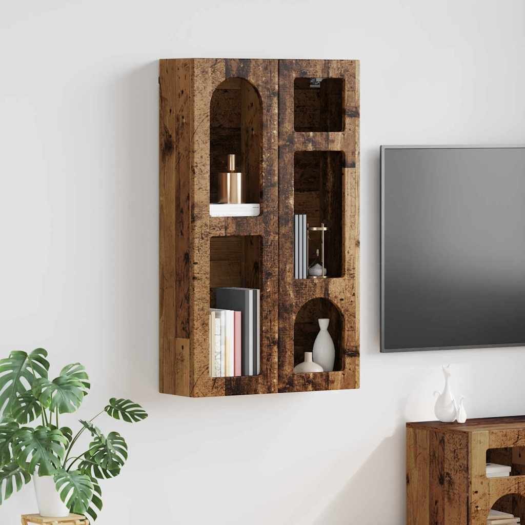 vidaXL Szafka wisząca z półką Stare drewno 59 x 20 x 100 cm