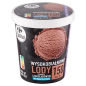 Lody i desery lodowe - Carrefour Extra Wysokobiałkowe lody o smaku czekoladowym 500 ml - miniaturka - grafika 1