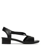 Sandały damskie - Rieker Sandały 62662-01 Czarny - miniaturka - grafika 1