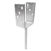 Akcesoria do ogrodzeń - DMX Podstawa słupka ocynkowana do betonu 9 x 6 x 12 cm - miniaturka - grafika 1