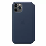 Etui i futerały do telefonów - Oryginalne Etui Skórzane Apple iPhone 11 Pro Leather Folio Deep Sea - miniaturka - grafika 1