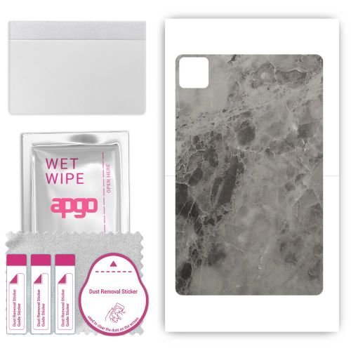 folia naklejka skórka strukturalna na TYŁ do Doogee T10 Pro - Marmur Czarny - apgo SKINS