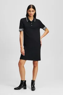 Karl Lagerfeld sukienka kolor czarny mini prosta A3W13003 - Sukienki - miniaturka - grafika 1
