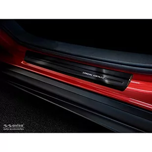 Avisa 2/27012 czarne ochraniacze progów drzwi ze stali nierdzewnej Mazda CX-30 2019 - stal szczotkowana"edycja specjalna", 4 sztuki - Nakładki progowe - miniaturka - grafika 1