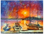 Malowanie po numerach - Norimpex Malowanie po numerach. Łodzie 40 x 50 cm - miniaturka - grafika 1
