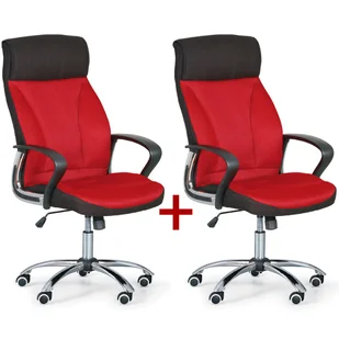 Fotel biurowy, krzesło biurowe B2B Partner Fotel biurowy DERRY TEX 1+1 Gratis, czerwony NF 294 TEX - Fotele i krzesła biurowe - miniaturka - grafika 1