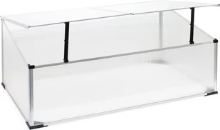 Szklarnia szkieletowa Wiltec wykonana z aluminium, 100 x 60 x 40 cm, grządka warzywna z zamykanym dachem i 2 skrzydłami, odporna na warunki atmosferyczne, ochrona UV - Szklarnie ogrodowe - miniaturka - grafika 1