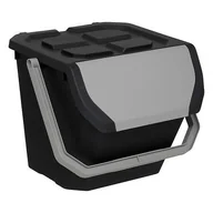 Kosze na śmieci - Kosz na śmieci 24l do segregacji czarny - miniaturka - grafika 1