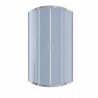 Kabiny prysznicowe - Kabina prysznicowa półokrągła Durasan Ideal 80x80 cm prysznic chrom - miniaturka - grafika 1