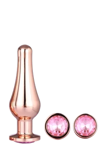 Korki analne - Dream Toys Gleaming Love Pleasure Set Rose Gold - grafika 1