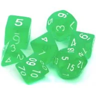 Akcesoria do gier planszowych - Rebel Komplet kości RPG - Kryształowe - Jasnozielone - miniaturka - grafika 1