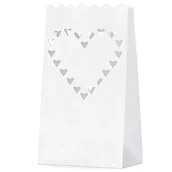 Gadżety dla niej i dla niego - PartyDeco Torebki na świece, białe, 10 sztuk - miniaturka - grafika 1