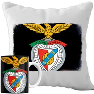 Gadżety dla niej i dla niego - Kubek Poduszka Sl Benfica 330ml 40x40cm z Napisem Zestaw PIłkarski Napis - miniaturka - grafika 1