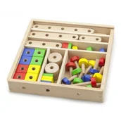 Zabawki konstrukcyjne - VIGA zestaw konstrukcyjny w dużej skrzyni - miniaturka - grafika 1