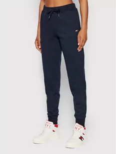 Tommy Hilfiger Spodnie dresowe S10S101318 Granatowy Regular Fit - Spodnie sportowe damskie - miniaturka - grafika 1