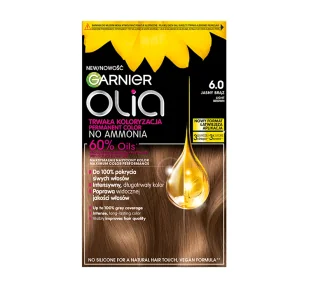GARNIER OLIA TRWAŁA FARBA DO WŁOSÓW BEZ AMONIAKU 6.0 JASNY BRĄZ - Farby do włosów i szampony koloryzujące - miniaturka - grafika 1