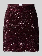 Spódnice - Spódnica mini z wysokim stanem i cekinami model ‘FAITH’ - miniaturka - grafika 1