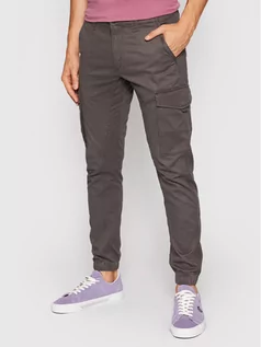 Spodnie męskie - Jack&Jones Spodnie materiałowe Paul 12140326 Szary Tapered Fit - grafika 1