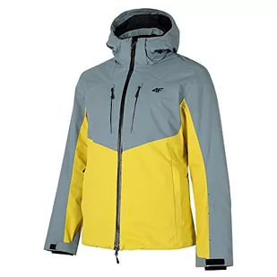 4F Męska kurtka narciarska Kumn011 dżinsy, średni szary, XXXL, Średni szary, 3XL - Kurtki męskie - miniaturka - grafika 1
