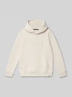 Bluzy dla dziewczynek - Bluza z kapturem i naszywką z logo - miniaturka - grafika 1