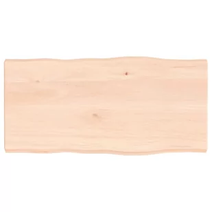 vidaXL Blat biurka, 80x40x4 cm, surowe drewno dębowe - Meble modułowe i akcesoria - miniaturka - grafika 1