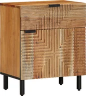 Szafki nocne - vidaXL Szafka nocna Brązowy, Czarny - miniaturka - grafika 1