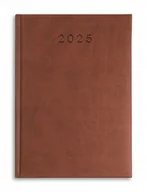 Kalendarze - KALENDARZ książkowy A5 terminarz DZIENNY 2025 BRĄZOWY Tury planer - miniaturka - grafika 1