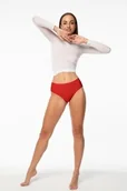 Majtki damskie - Figi damskie brazyliany z koronką na pośladkach czerwone Cheekie Brasil Julimex - miniaturka - grafika 1