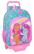 Plecaki szkolne i tornistry - Safta MY LITTLE PONY MAGIC duży plecak szkolny z wózkiem, plecak dziecięcy, plecak dziecięcy, odpowiedni do wózka, idealny dla dzieci w wieku szkolnym, wygodny i wszechstronny, 33 x 15 x 42 cm, - miniaturka - grafika 1