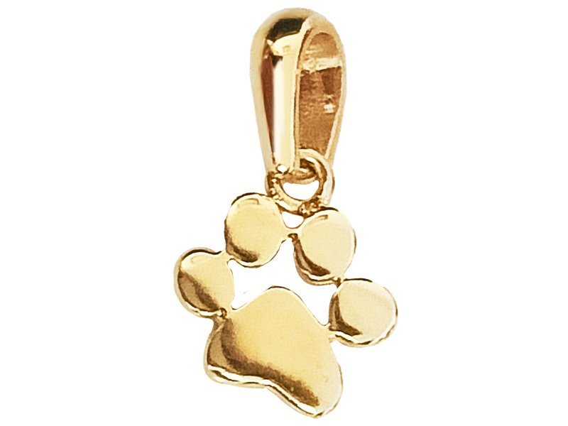 Złota przywieszka 333 ślad łapki gładka celebrytka bez kamieni łapa 8kt