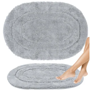 Dywanik Łazienkowy Szary Soft Miękki Antypoślizgowy Można Prać 50X80Cm - Dywaniki łazienkowe Dywanik Łazienkowy Szary Soft Miękki Antypoślizgowy Można Prać 50X80Cm - Dywaniki łazienkowe - miniaturka - grafika 1
