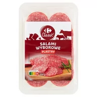 Kiełbasa i wędliny - Carrefour Classic Salami wyborowe plastry 100 g - miniaturka - grafika 1