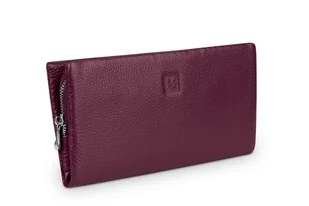 Portfel damski Skórzany VerMari Morbido Bordowy - Portfele - miniaturka - grafika 1