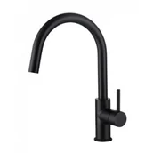 Baterie kuchenne - Blue Water PLAZA PLUS CZARNY MAT BATERIA Z WYCIĄGANĄ WYLEWKĄ PLAZA PLUS CZARNY MAT - miniaturka - grafika 1