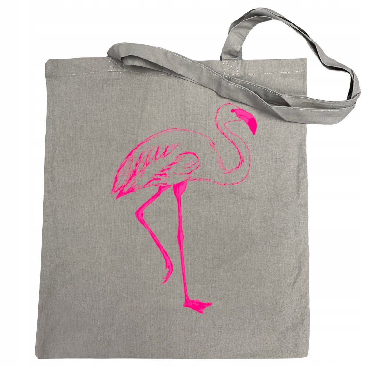 Torba na zakupy nadruk różowy FLAMING