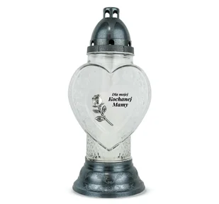 Znicz dla Mamy 38 cm Srebrny DP739 Znicz Serce z Dedykacja dla Mojej Kochanej Mamy z Wkładem - Lampiony i znicze Znicz dla Mamy 38 cm Srebrny DP739 Znicz Serce z Dedykacja dla Mojej Kochanej Mamy z Wkładem - Lampiony i znicze - miniaturka - grafika 1