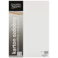 Szkolne artykuły papiernicze - Karton ozdobny A4 biały 240g płótno op20ark GALERIA PAPIERU 202121 ARG - miniaturka - grafika 1