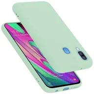 Etui i futerały do telefonów - Pokrowiec Do Samsung Galaxy A40 Etui w LIQUID JASNO ZIELONY TPU Silikon Case Cover Obudowa Ochronny Cadorabo - miniaturka - grafika 1