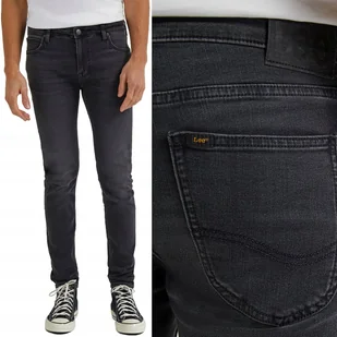 Lee MALONE SKINNY Dark Side SZARE RURKI W30 L32 - Spodnie męskie - miniaturka - grafika 1