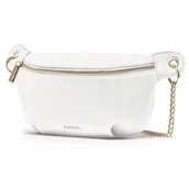 Nerki - PUCCINI Nerka Damska Saszetka Biodrowa Biodrówka Torebka Biała TM250-0 - miniaturka - grafika 1