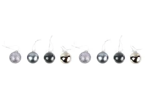 Bombki choinkowe grafitowe - 4 cm - 8 szt. - Bombki - miniaturka - grafika 1