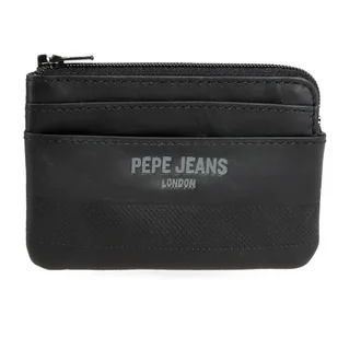 Pepe Jeans Głęboki Portfel Czarny 11x7x1,5 cm Skóra by Joumma Bags, Czarny (Black), Talla única, portmonetka - Portfele - miniaturka - grafika 1