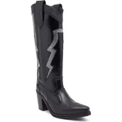 Kozaki damskie - HUGO Skórzane kowbojki - miniaturka - grafika 1